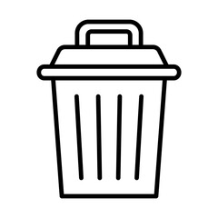 Waste Bin line icon