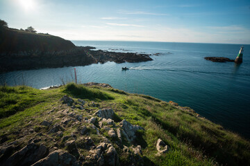 Sunny coast in Brittany, France. 