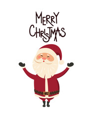 Santa Claus. A festive character.Merry Christmas and Happy New Year.Vector illustration