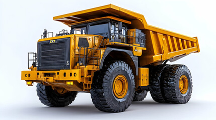 Yellow Mining Dump Truck 3D Model