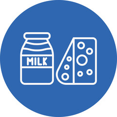 Dairy Farmer line circle icon