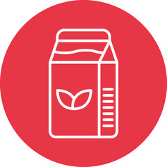 Dairy Alternative line circle icon