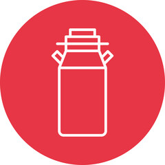 Milk Canister line circle icon
