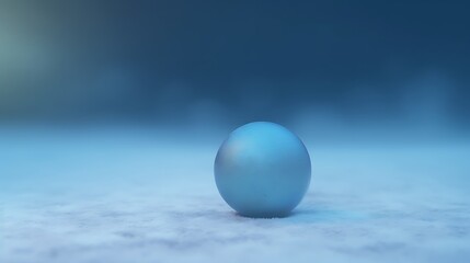 A Single Blue Egg on a Snowy Surface with a Blue Sky in the Background