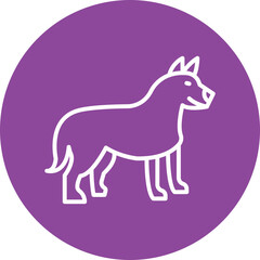 Herding Dog line circle icon