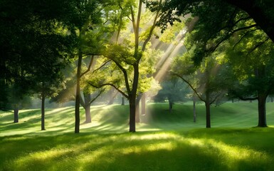 Fototapeta premium morning in the park