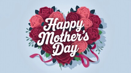 beautiful illustration of inscription for mother's day, postcard, for print 