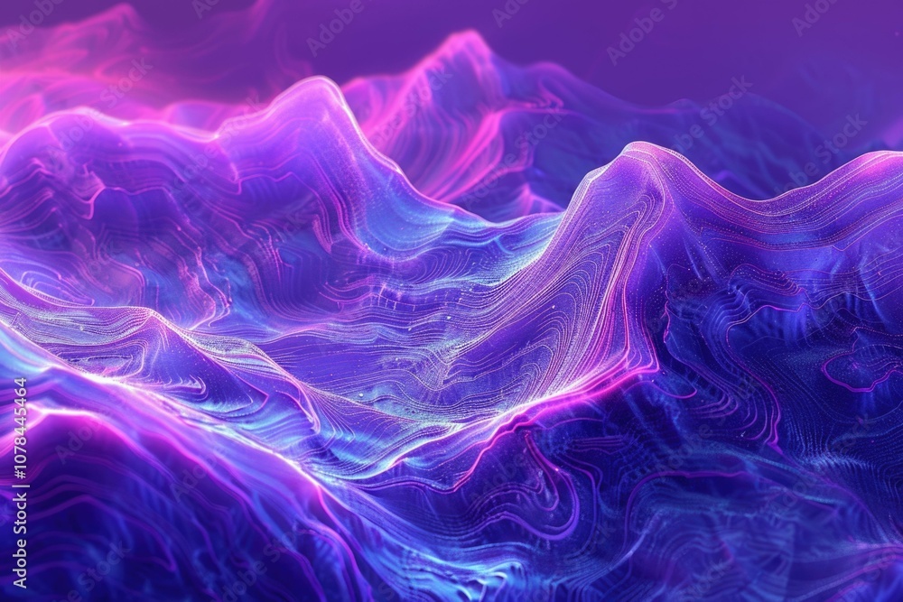 Poster uv spectrum abstract waves for 3d mapping background