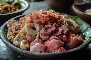Indonesian cuisine features cow offal such as tripe and intestines which is unhealthy due to high fat cholesterol and uric acid content