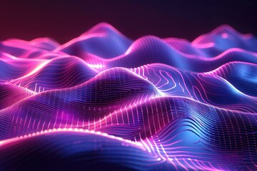 Fototapeta premium UV Spectrum Abstract Waves for 3D Mapping Background