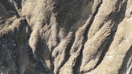 Mountain hills texture from above