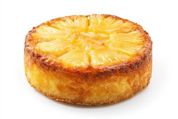 Isolated front view of a traditional Taiwanese pineapple cake a renowned dessert reflecting rural food culture