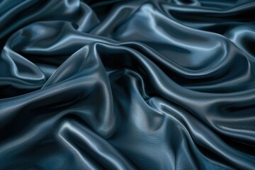 Obraz premium Luxurious black gray satin fabric with abstract patterns.