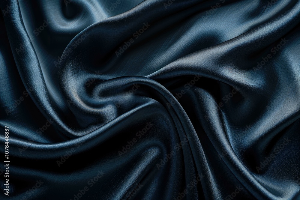 Poster luxurious black and gray satin fabric texture with abstract patterns.