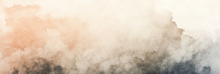 Serene Hand-Painted Watercolor Textures - Soft Gradient Washes in Neutral Tones for Organic Artistic Backgrounds