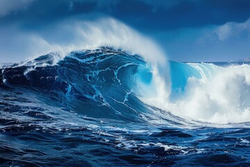 Fototapeta premium Breaking Ocean wave in Hawaii