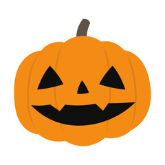 Smiling Halloween Pumpkin Illustration