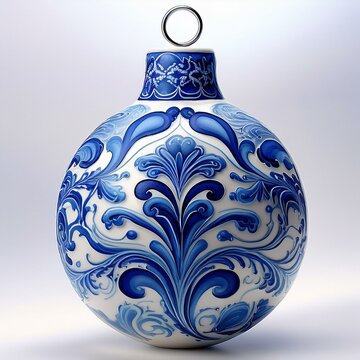 Bolas de &aacute;rbol de Navidad  cl&aacute;sicas y elegantes, hechas de porcelana esmaltada