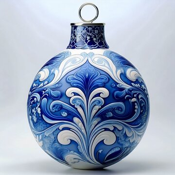 Bolas de &aacute;rbol de Navidad  cl&aacute;sicas y elegantes, hechas de porcelana esmaltada