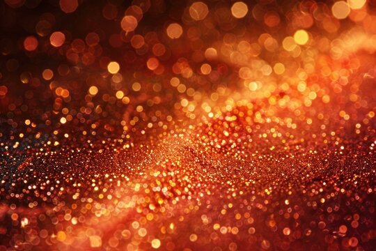Abstract background of shimmering orange and red bokeh