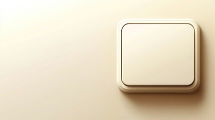 Minimalist Light Switch on a Cream Wall, Modern Interior Design Element, Soft Color Palette Creates a Calm and Serene Atmosphere Ideal for Contemporary Spaces