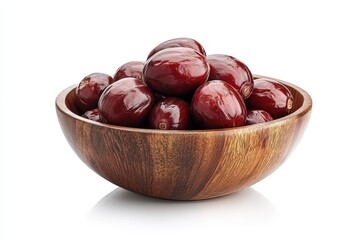 Obraz premium new Korean jujube in wooden bowl