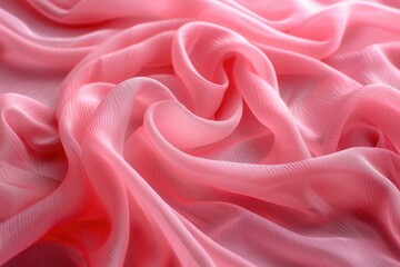 Obraz premium Soft pink fabric with delicate texture and gentle curves.