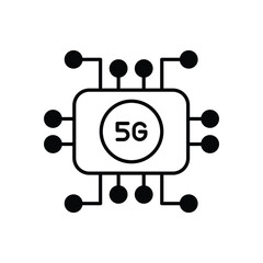 5g Chip vector icon