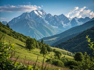 Obraz premium Captivating Portrait Photography in the Majestic Borzhava Mountain Range with Lush Greenery and Breathtaking Landscapes for Adventurous Souls Seeking Natural Beauty