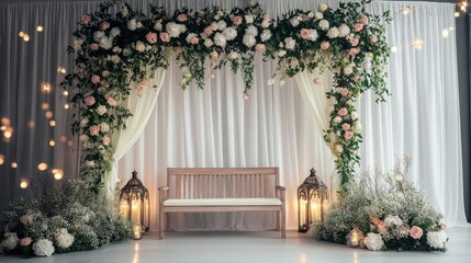 Fototapeta premium Romantic Wedding Ceremony Decoration