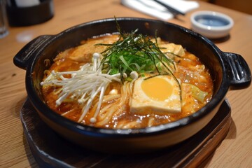 Spicy tofu stew known as Sundubu Jjigae