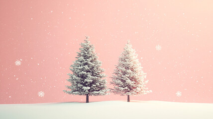 Obraz premium Minimalist winter scene