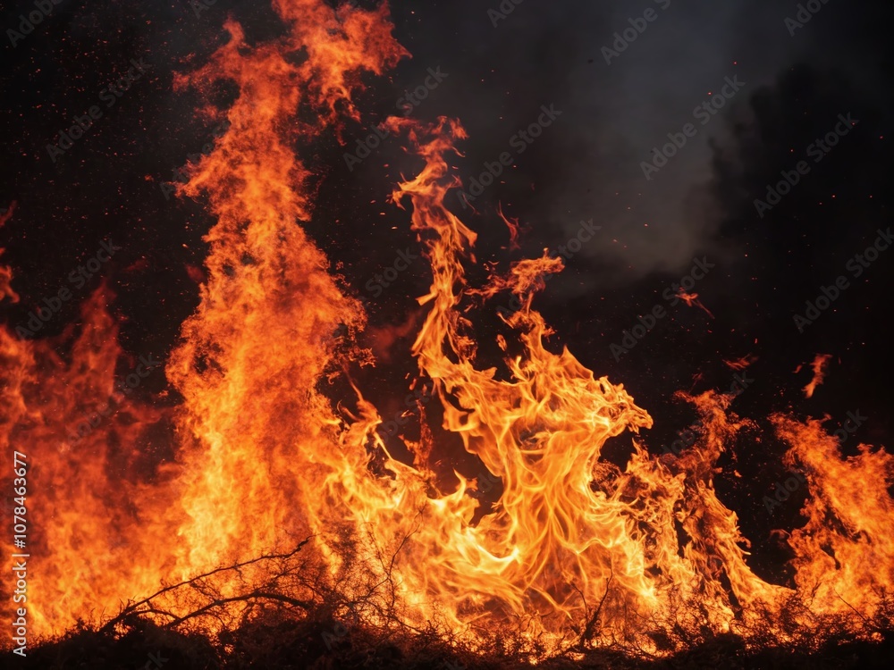 Poster captivating seamless fire flame background with vibrant colors and dynamic movement for creative pro