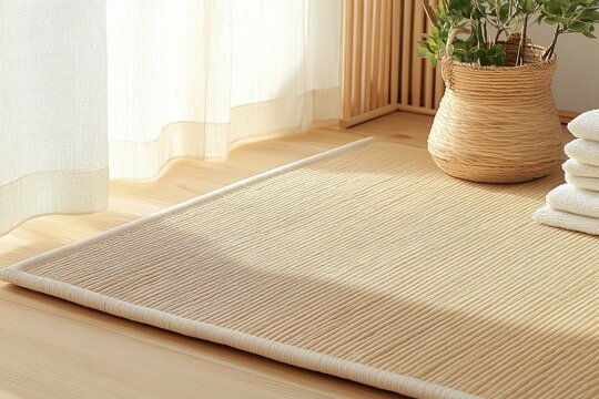 Tatami is a traditional Japanese floor made from rice straw