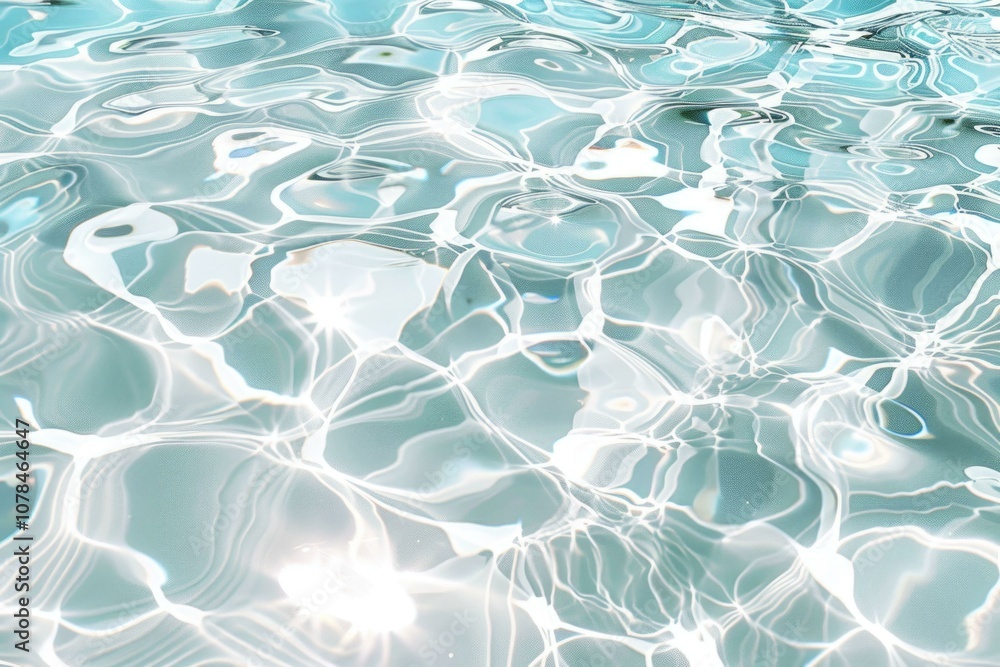 Poster summer pool water waves abstract texture with light and shadow.
