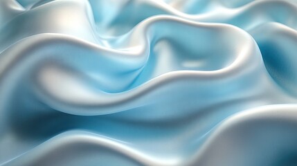 Obraz premium smooth blue wave cloth background 3d rendering