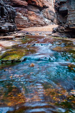 A small stream flowing out of Joffre Gorge