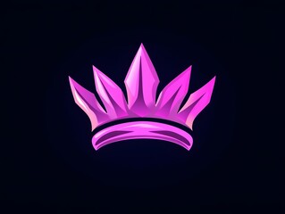 Purple Royal Royality Crown Minimalistic Simple Icon Logo symbol
