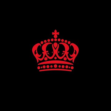 Red Royal Royality Crown Simple Icon Logo symbol