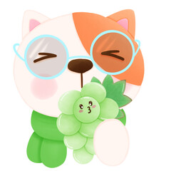 cat eat grapes 
