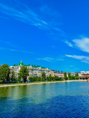  Beautiful view of the river in the city