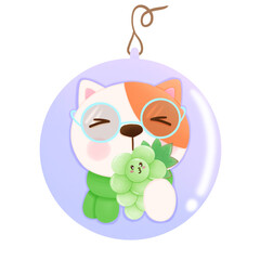 Cat eat grapes 