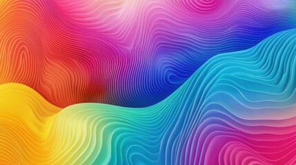Obraz premium Abstract digital wave pattern in vibrant rainbow colors