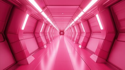 Pink Futuristic Corridor