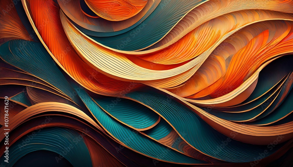 Poster abstract design with textured details