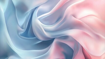 Obraz premium soft gradient with pearlescent effect, pastel pink and blue hues, smooth flow, digital art, elegant vibe, ethereal glow, luxurious tone