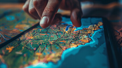 Pointing Finger on Digital Map for Voting Location