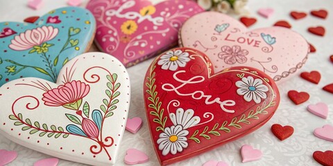 Charming Valentine's Hearts Clipart Collection for Romantic Designs and Creative Projects, Perfect for Cards, Invitations, and Digital Art Celebrating Love and Affection