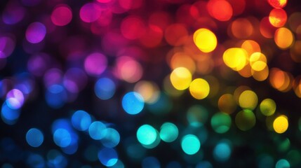 Fototapeta premium soft blurred rainbow bokeh, scattered lights, seamless background, dreamy atmosphere, pastel hues, minimalistic design, gentle glow