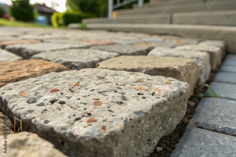 Poster close-up macro photography of concrete stones showcasing intricate textures and natural patterns for
